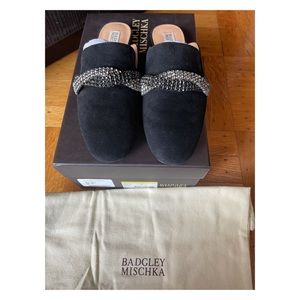 Badgley mischka karin suede mules